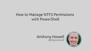 How To Manage NTFS Permissions With PowerShell