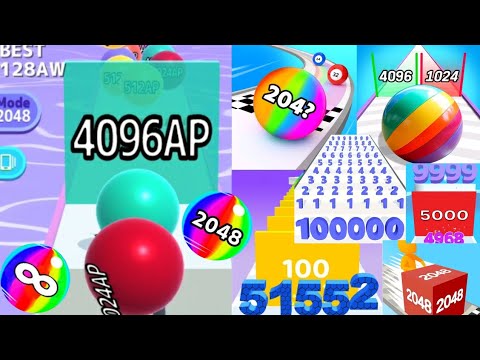 [ 4096AP ] Ball Run 2048 INFINITY ♾️ MODE Vs 2048 Master : Merge And ...