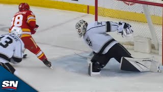 Flames' Mangiapane Fools Talbot With Slick Deke For Tying Goal In 400th Career Game