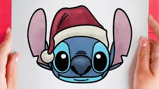 How to draw Stitch Christmas art hub