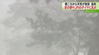 午後から急変　あっという間に視界不良　吹雪で真っ白　新千歳空港では５６便が欠航　北海道