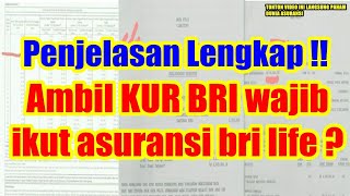 AMBIL KUR DI BRI WAJIB IKUT ASURANSI DAVESTERA BRI LIFE ?