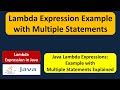 Lambda Expression Example with Multiple Statements | Lambda expression in Java