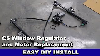 How to replace a C5 Corvette window regulator and motor