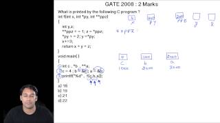 16 GATE 2008 Question on Pointers
