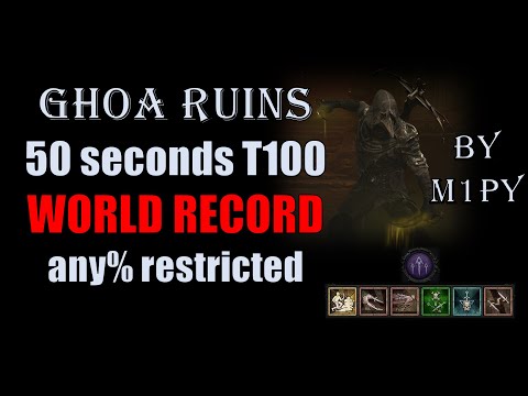 Poison Rogue T100 SPEEDRUN (former WR) 1 MINUTE - Ghoa Ruins any% restricted - Diablo IV Season 2
