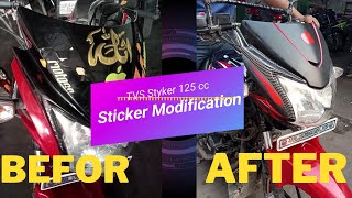 TVS Stryker 125cc Headlight Sticker Modified || TVS Stryker 125cc modified || Best sticker 2023