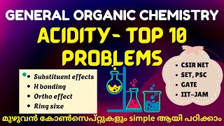 Top 10 problems on acidity | GOC | #jrchemist #hsstchemistry #csirnet #keralasetchemistry #iitjam