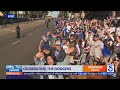 Dodgers fans lining parade route, ready to salute the champs