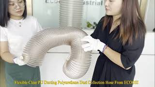 Flexible Clear PU Ducting Polyurethane Dust Collection Hose From Ecoosi Industrial Co., Ltd.