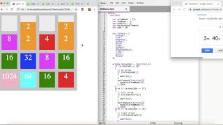 2048 Game Recreated with Basic HTML/JavaScript (Play-through)