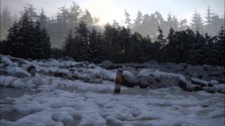 DRY STONE WALL MAZE winter snow