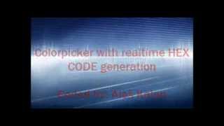 Colorpicker with realtime HEX code generation