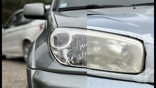 Žibintų atnaujinimas be poliravimo - Toyota. Headlight renewal without polishing.