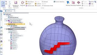 Modify a subdivision model using hybrid mode