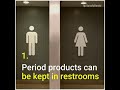 why menstrual products should be given for free