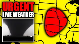 🔴LIVE -  Tornado Outbreak Coverage With Storm Chasers On The Ground - Live Weather Channel...
