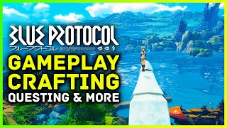 Blue Protocol Gameplay - Crafting, Class Switching, Vendors, Questing \u0026 Fishing