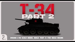 It Begins! Building the mighty T-34 / 76 Medium Tank by Zvezda | Ep 2 of a 1:35 Scale Model Kit