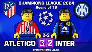 Atletico Madrid vs Inter 2-1 (3-2 pen) Champions League 2024 • All Goals & Highlights Lego Football