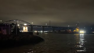 Tug Albert with barge Margaret arriving in Green Bay on November 22, 2024 @￼ 10:18 pm