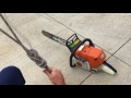 Hoisting a Chainsaw