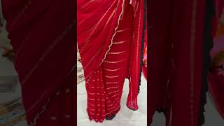 Partywear red saree 🙏🙏order no 9896710130