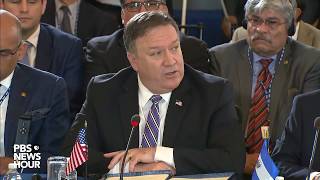 WATCH: Secy. of State Pompeo speaks before Organization of American States