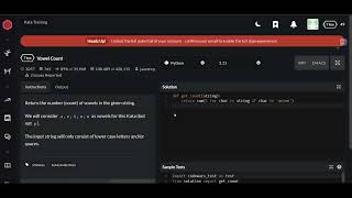 Codewars | Vowel Count | Python 7 kyu