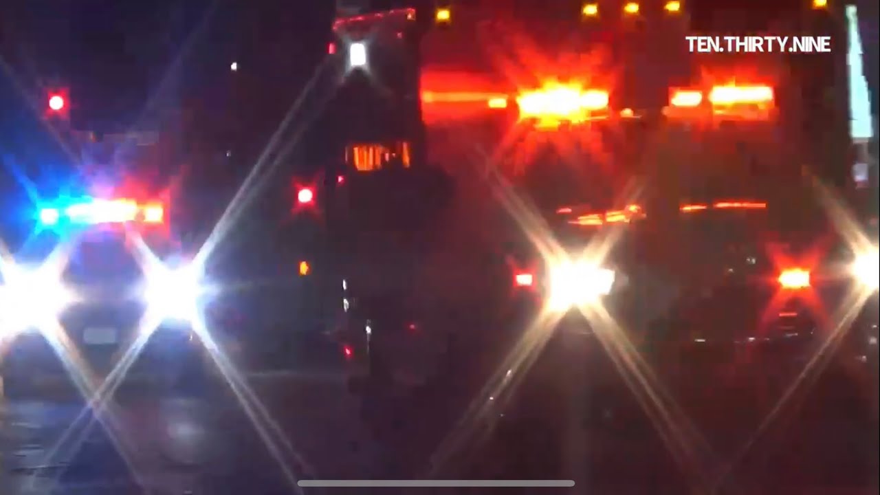 Lafd Ra 13 Lapd Olympic Unit Responding Code 3 Youtube