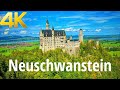 Neuschwanstein, Hohenschwangau castles, Germany, walking tour 4K 60fps - Famous Disney Castle