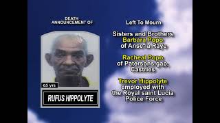Rufus Hippolyte ~ Long Obituary