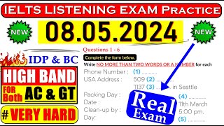 IELTS LISTENING PRACTICE TEST 2024 WITH ANSWERS | 08.05.2024