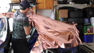 ROSE GOLD CHROME! How to wrap quarter panel on Lexus ISF