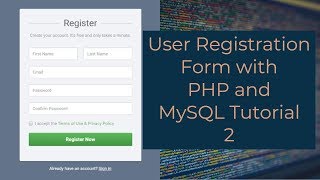 User Registration Form with PHP and MySQL Tutorial 2 - Work with Bootstrap For Responsive Web Design