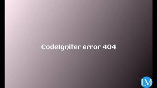 How to fix CodeIgniter error 404