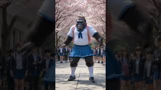 Sailor Uniform Gorilla Dancing #sailor #セーラー服 #セーラームーン #gorilla #gorillas #dance #dailyvlog #ai #学生