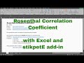 Excel - Rosenthal Correlation Coefficient with stikpetE