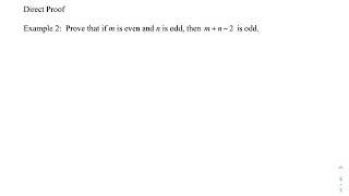 Direct Proof Example 2