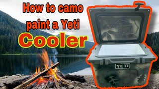 How to CAMO Paint a YETI Cooler
