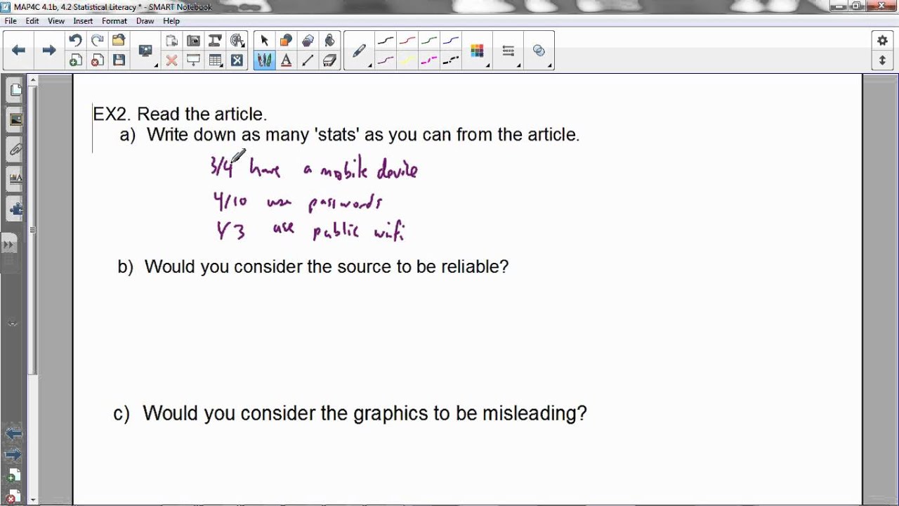 Map4c 4 2 Statistical Literacy Youtube
