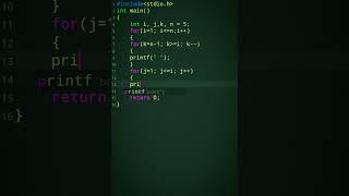 #120 C pattern programming👨🏫📓 C language tutorial #shorts #coding