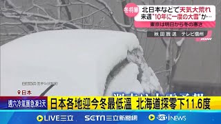 日本各地迎今冬最低溫 北海道探零下11.6度 大雪紛飛! 東北岩手縣發布\