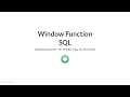 Python Tutorial: Window function SQL