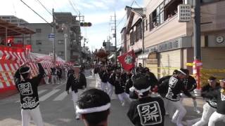 2015岸和田だんじり祭り　旧市地区宵宮・午後後半　別所町②小門貝源やりまわし（平成27年9月19日）