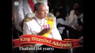 10 อันดับพระมหากษัตริย์ที่ครองราชยาวนานที่สุดในโลก