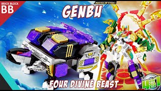 Genbu the Black Tortoise ⚡️ Four Guardian Gods, Unboxing \u0026 Assembly Lego Brick Sembo Mecha of Steel