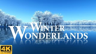 Winter Wonderlands - 4k Video Of Beautiful Winter Scenery With Beautiful Piano Music |Winter Scenery