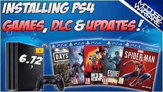 (EP 4) Installing PS4 Games, DLC & Updates (PS4 6.72 Jailbreak)