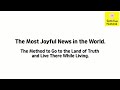 Santa Clara Meditation Lecture - The Most Joyful News in the World | The Best Meditation | Woo Myung